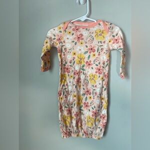 Gerber Floral Sleep Dress/Gown - Pink and Yellow